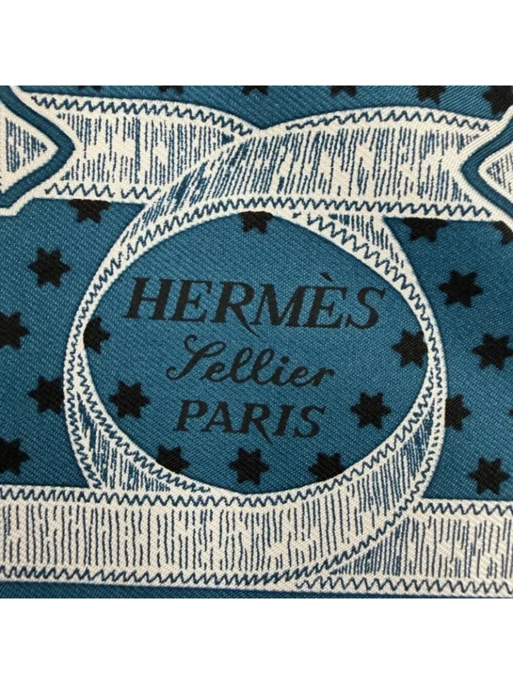 Hermes Carre 55 Apron Dole Bandana Silk 100% Scarf Blue